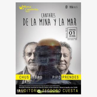 Chus Pedro y Pipo Prendes en concierto en Mieres