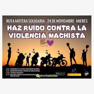 Ruta motera solidaria: “Haz ruido contra la violencia machista” Mieres 2019