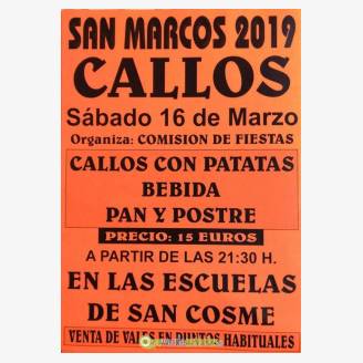 Fiesta de San Marcos 2019 en San Cosme - Jornadas de los Callos