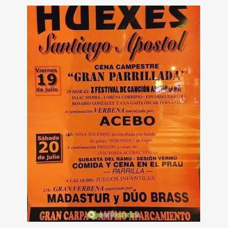 Fiestas de Santiago Apstol Huexes 2019