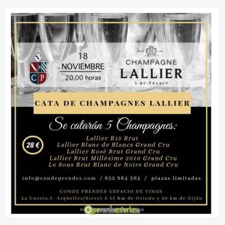 Cata de Champagnes Lallier en Conde Prendes - Espacio de Vinos
