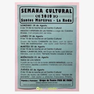 Semana Cultural de los Santos Mrtires - La Roda 2019